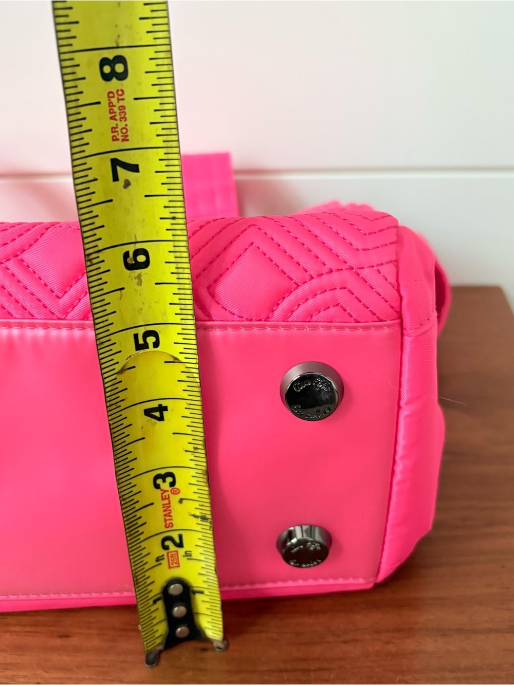 Lug Dilly Dally Hot Pink Quilted Convertible Tote Bag NWOT Barbie Travel Pockets - Picture 8 of 8